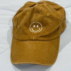 Gold Smiley Face Hat